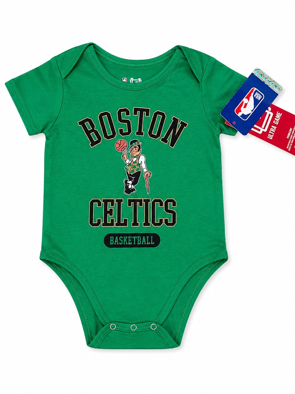NBA Boston Celtics Green Baby One-Piece Bodysuit